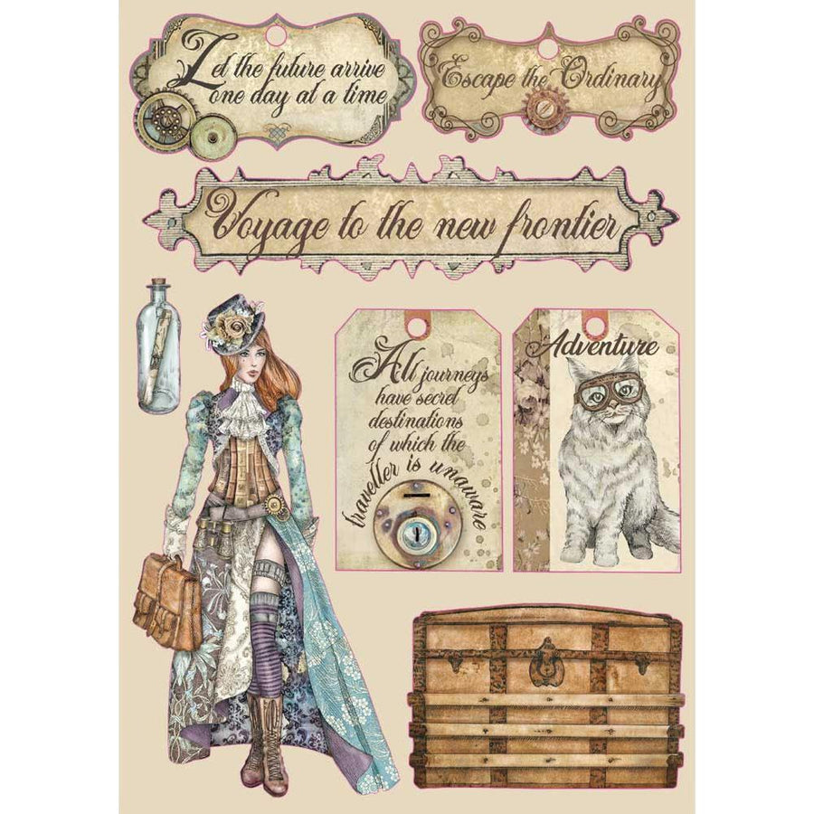 Stamperia Lady Vagabond Wooden Shapes: Labels (KLSP091)-Only One Life Creations