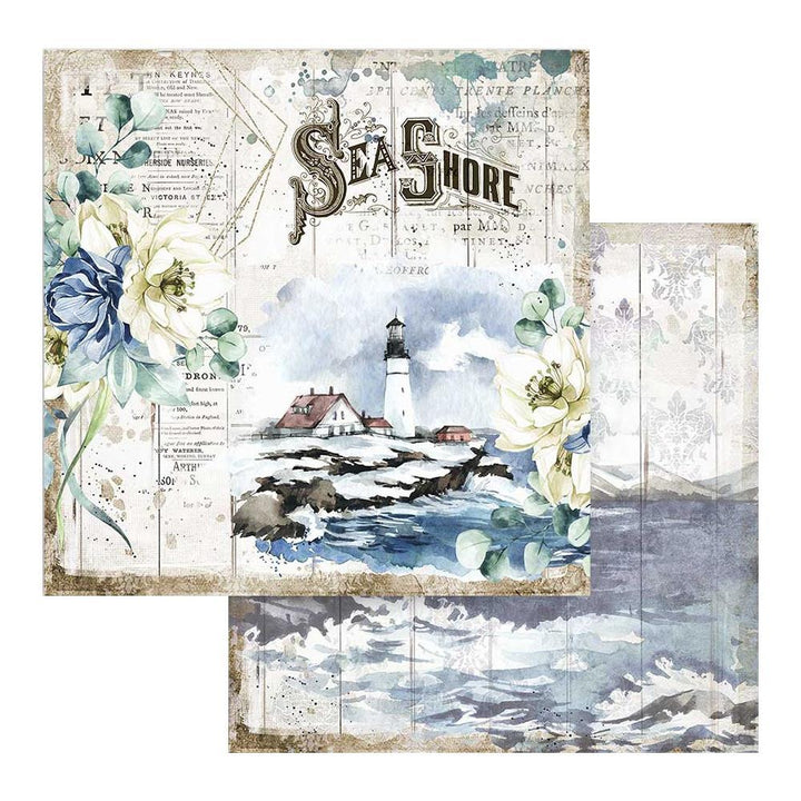 Stamperia Romanitc Sea Dream 12"x12" Double Sided Paper Pad (SBBL87)-Only One Life Creations