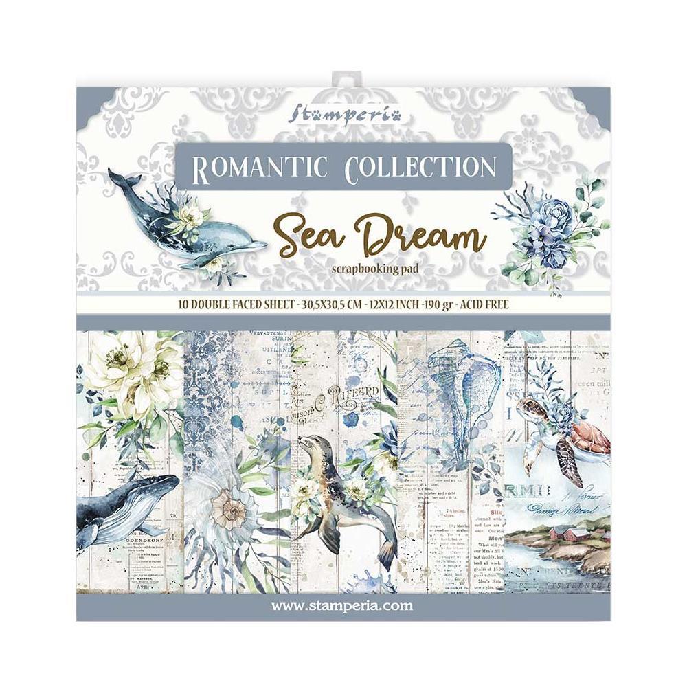 Stamperia Romanitc Sea Dream 12"x12" Double Sided Paper Pad (SBBL87)-Only One Life Creations