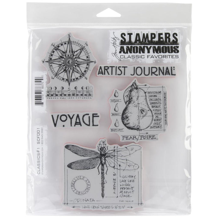 Stampers Anonymous 7"x8.5" Cling Stamps: Classics #1 (SCF1)-Only One Life Creations