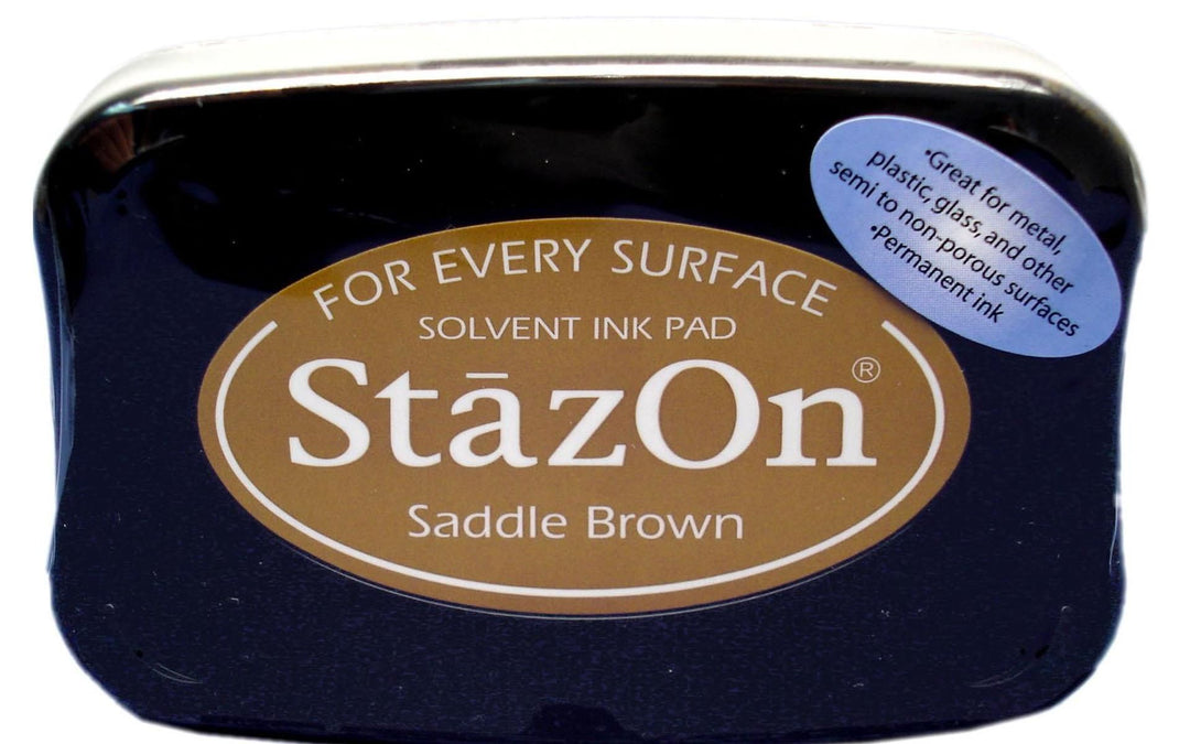 StazOn Ink Pad, Permanent Ink Pad, Permanent Black Stamp Pad, Solvent Based  Ink Pad, Black Ink Pad, StazOn Black Ink Pad, (Jet Black)