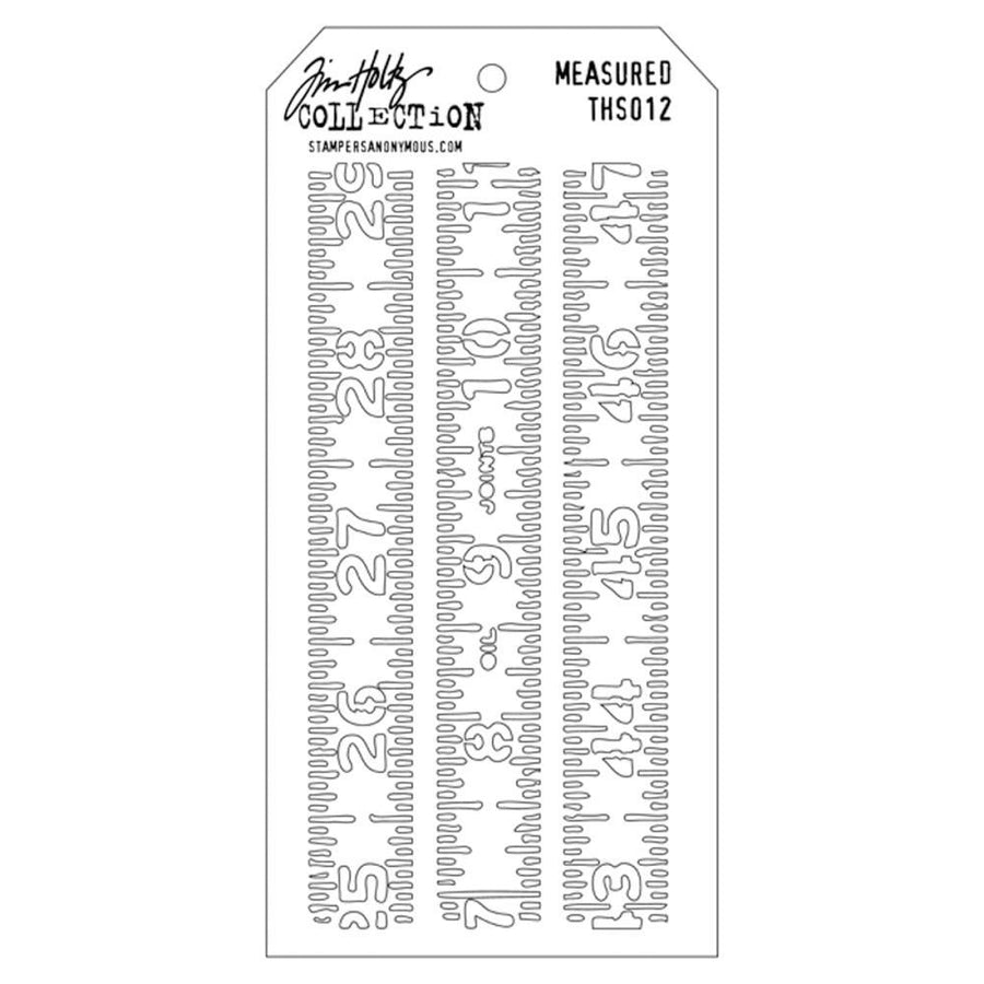 Tim Holtz 4.125"X8.5" Layered Stencil: Measured (THS012)-Only One Life Creations