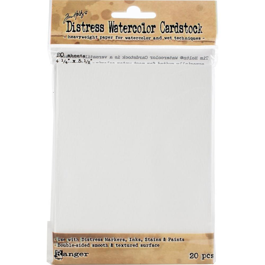 Tim Holtz 4.25"X5.5" Distress Watercolor Cardstock, 20/Pkg (TDA39549)-Only One Life Creations