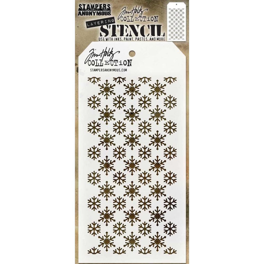 Tim Holtz 4"x8.5" Layered Stencil: Flurries (THS151)-Only One Life Creations