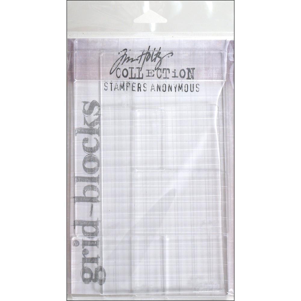 Tim Holtz Acrylic Stamping Grid Blocks, 9/Pkg (GBXL)-Only One Life Creations