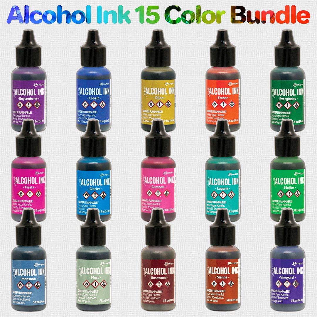 Tim Holtz Alcohol Inks, 15 Color Bundle (January 2020)-Only One Life Creations