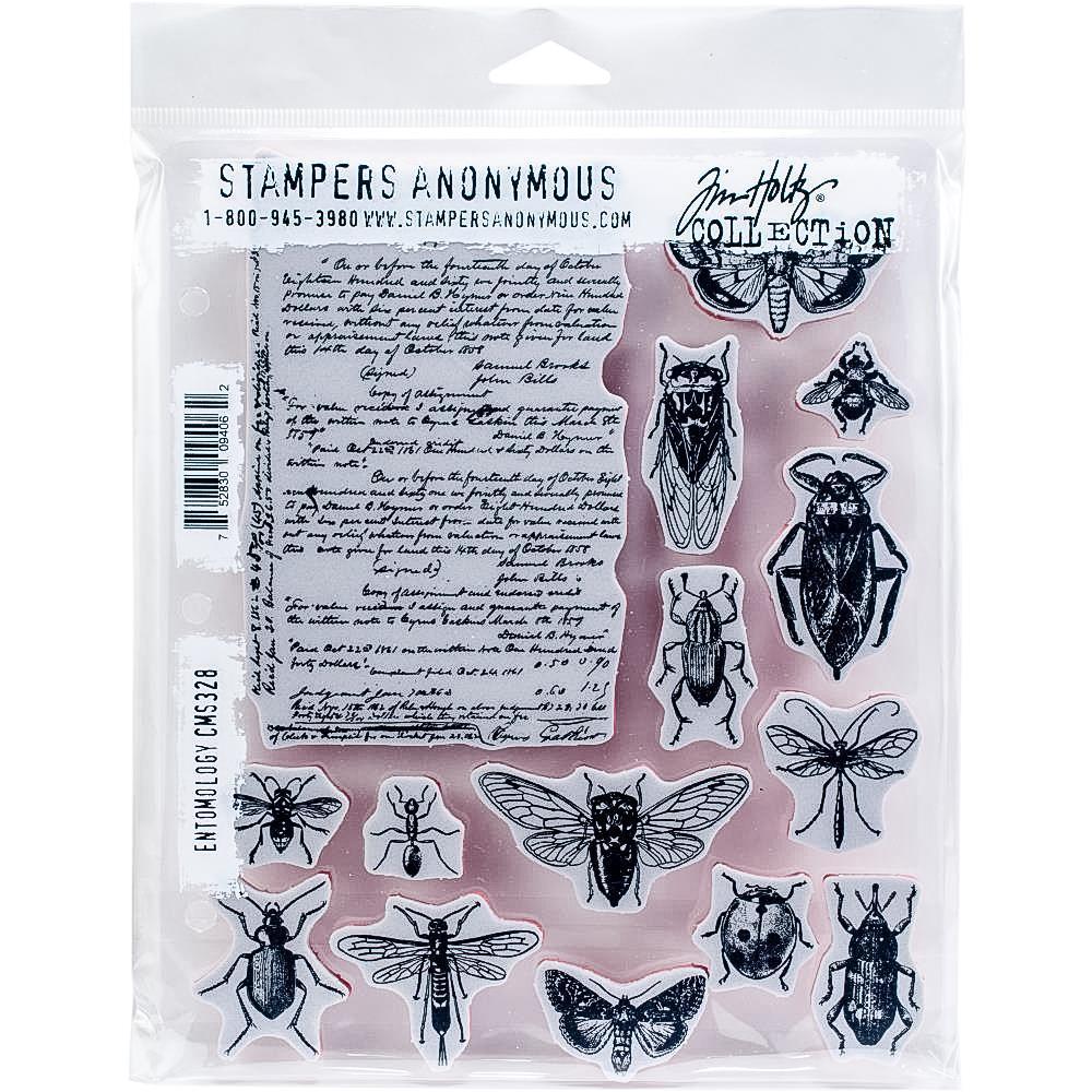 Tim Holtz Cling Mount Stamps: Entomology (CMS328)-Only One Life Creations