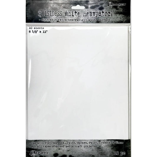 Tim Holtz Distress 8.5"X11" Mixed Media Heavystock: White (TDA76322)-Only One Life Creations