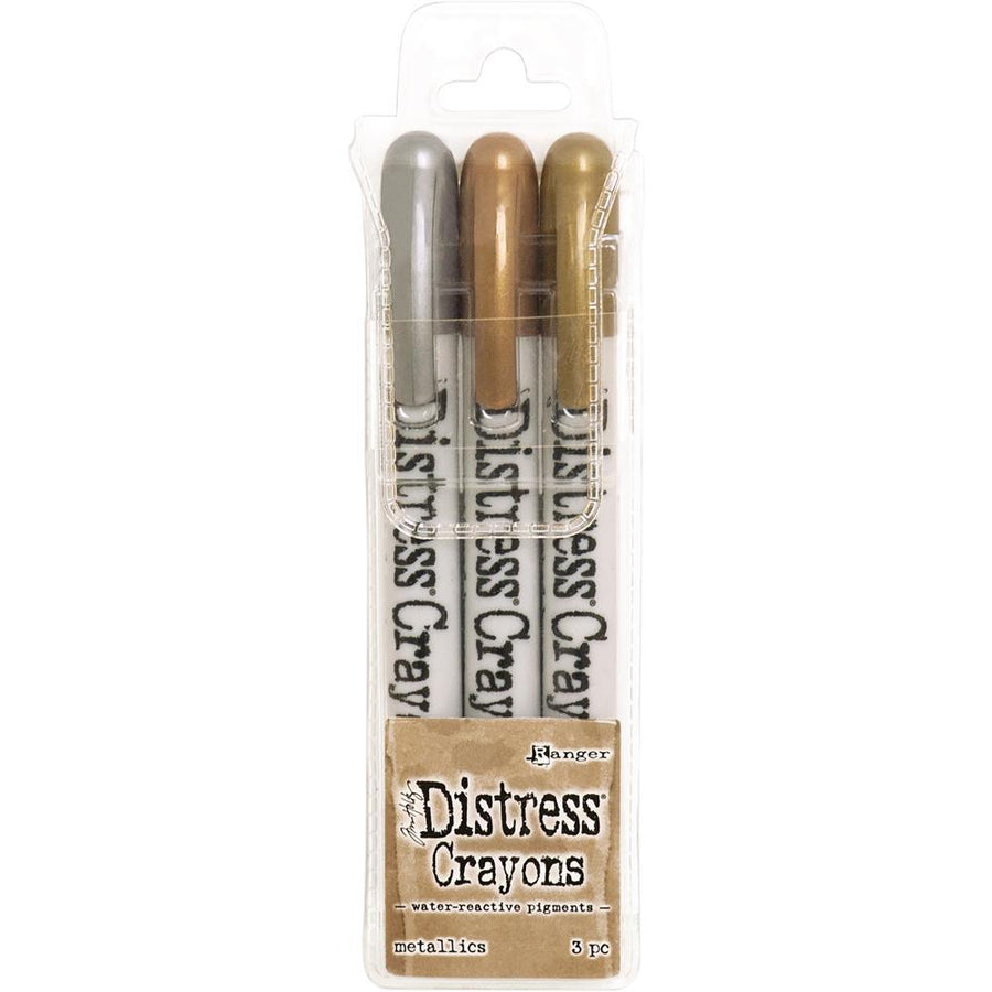 Tim Holtz Distress Crayons Set: Metallics (DBK58700)-Only One Life Creations