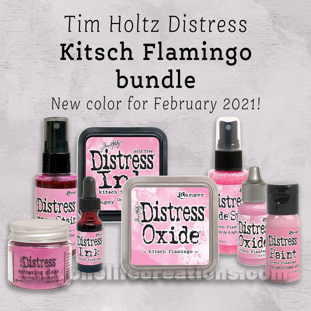 Tim Holtz Distress: Kitsch Flamingo, 8 Product Bundle (February 2021)-Only One Life Creations