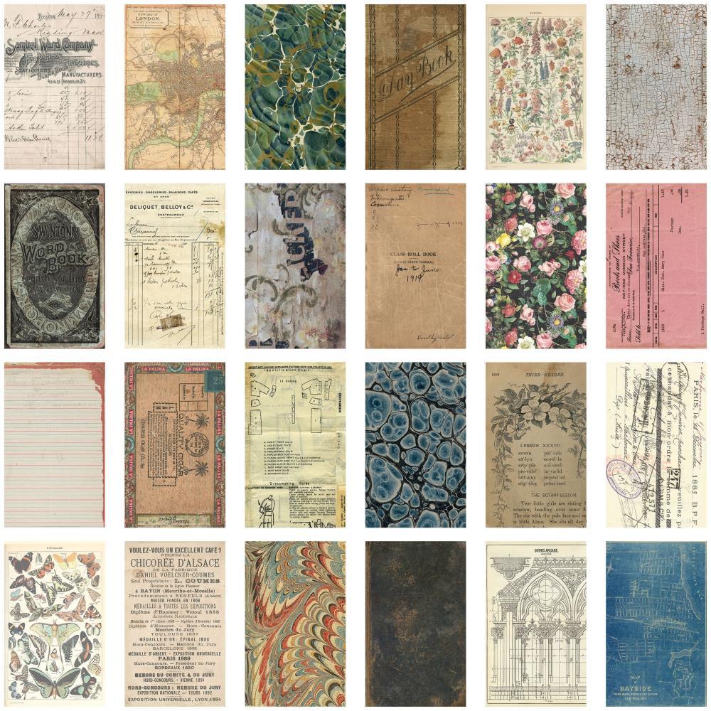 Tim Holtz Idea-Ology 6"x10" Backdrops Double-Sided Cardstock: Volume #1 (TH94117)-Only One Life Creations