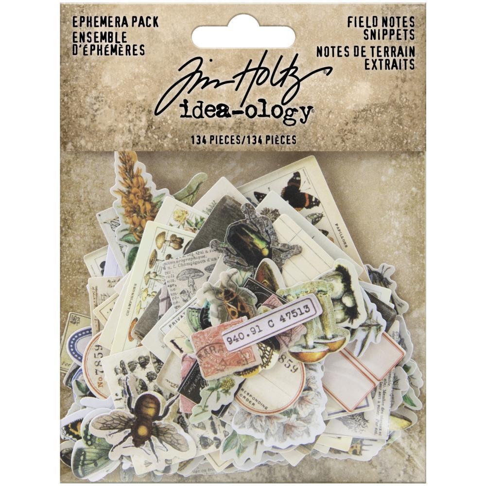 Tim Holtz Idea-Ology Ephemera Pack: Field Notes Snippets (TH94049)-Only One Life Creations