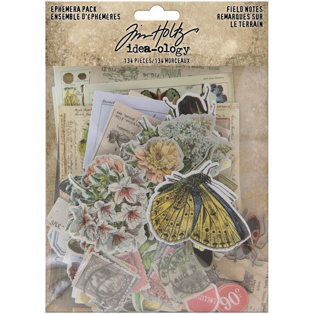 Tim Holtz Idea-Ology Ephemera Pack: Field Notes (TH94051)-Only One Life Creations