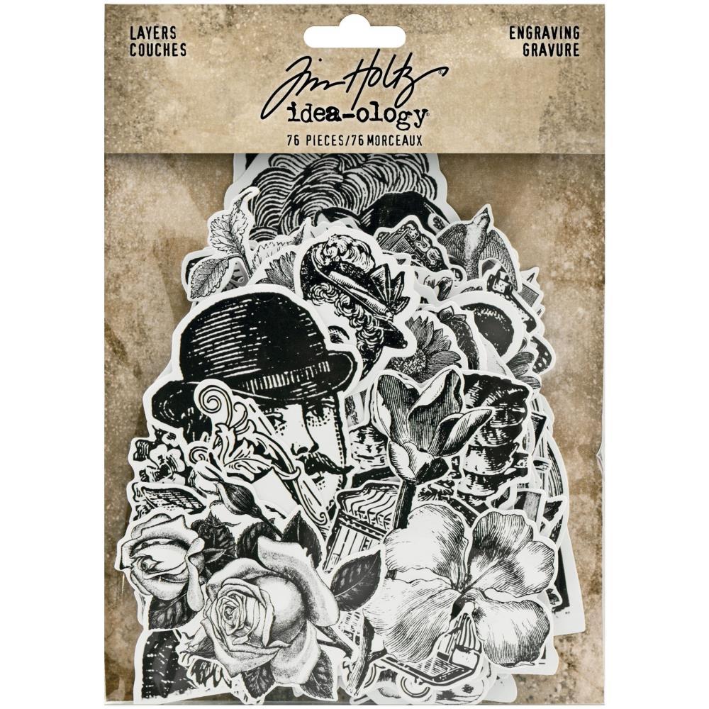 Tim Holtz Idea-Ology Layers Die Cuts: Engraving (TH94125)-Only One Life Creations
