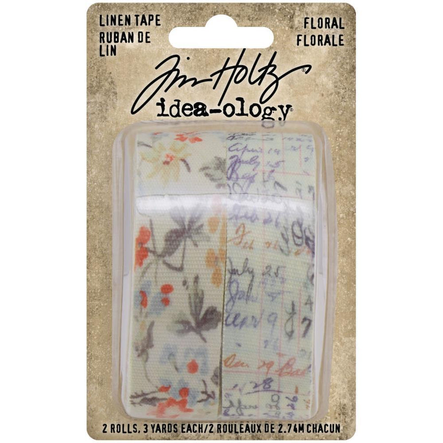 Tim Holtz Idea-Ology Linen Tape: Floral (TH94139)-Only One Life Creations