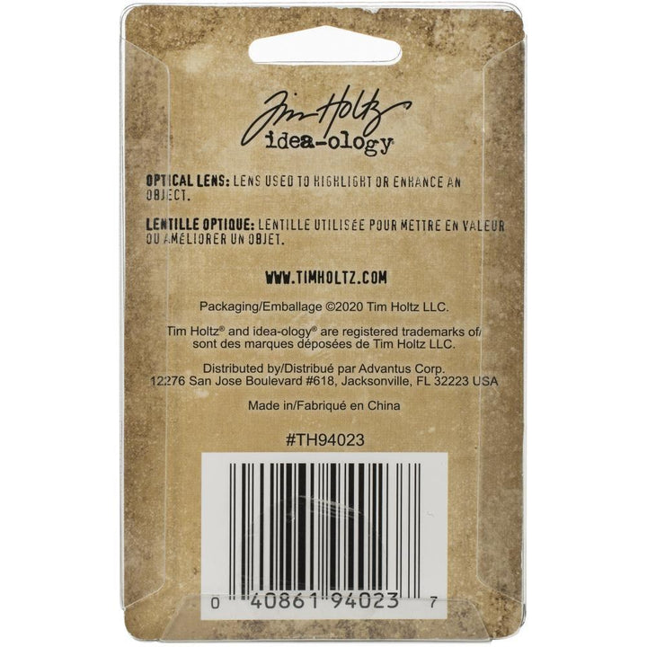 Tim Holtz Idea-ology Metal Adornments 2/Pkg: Optical Lens (TH94023)-Only One Life Creations