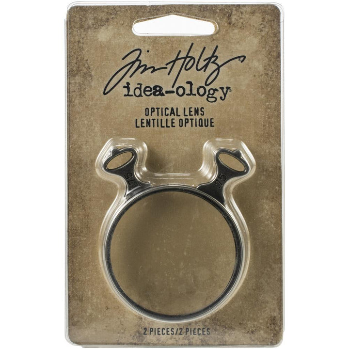 Tim Holtz Idea-ology Metal Adornments 2/Pkg: Optical Lens (TH94023)-Only One Life Creations