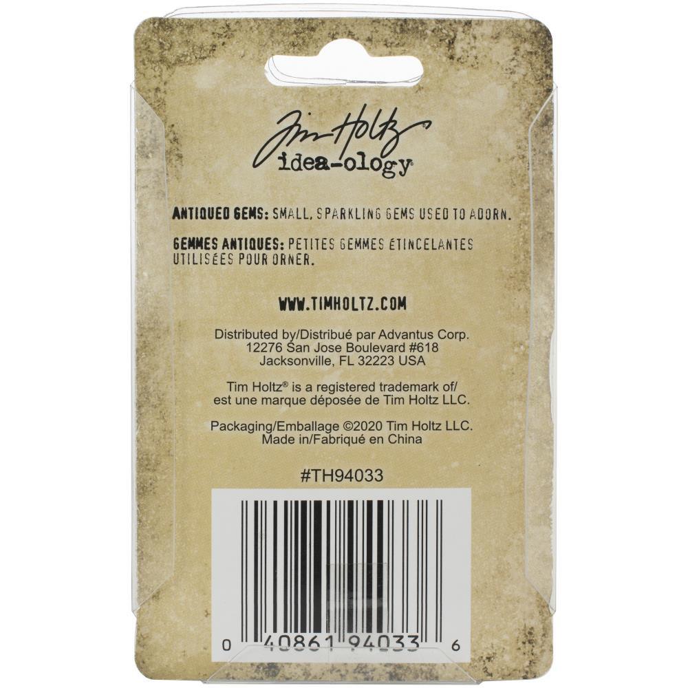 Tim Holtz Idea-ology Metal Adornments: Antiqued Gems, 12/Pkg (TH94033)-Only One Life Creations