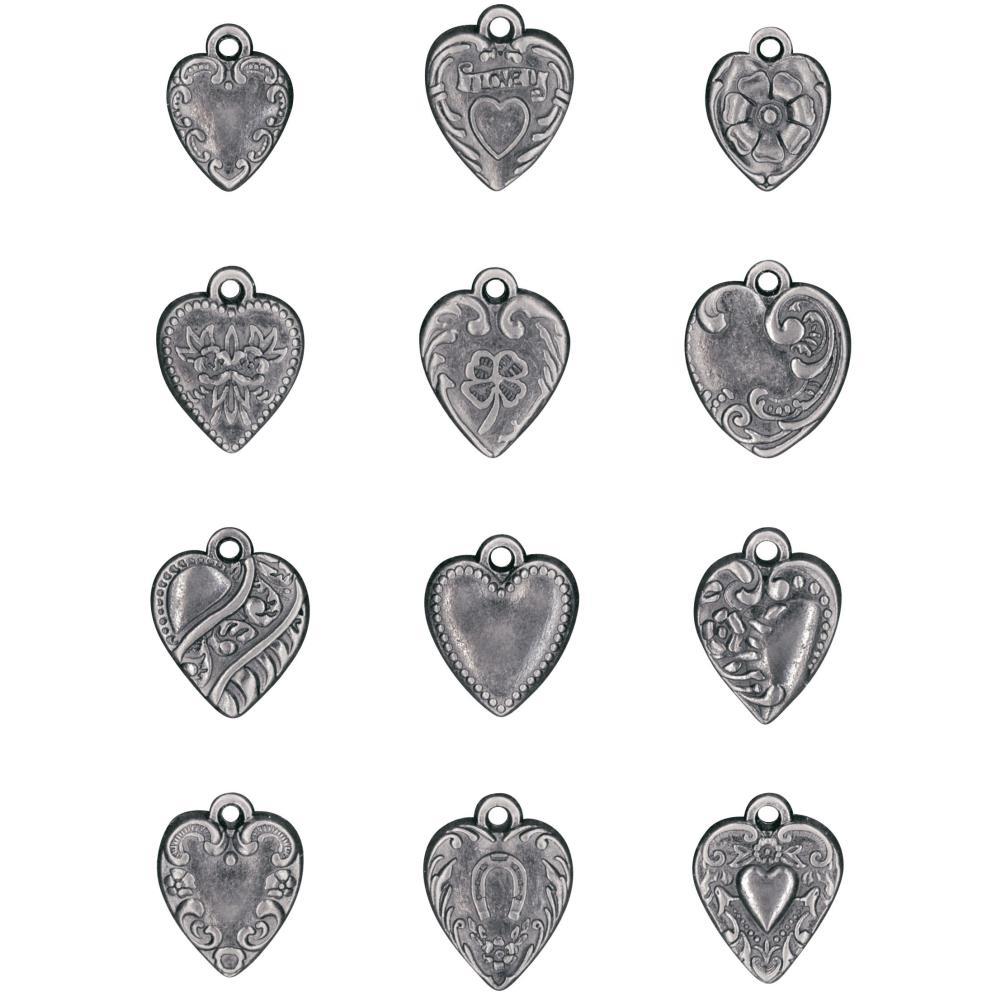 Tim Holtz Idea-Ology Metal Adornments: Hearts (TH94130)-Only One Life Creations