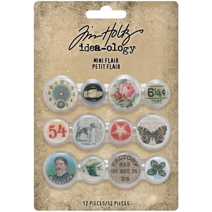 Tim Holtz Idea-Ology Mini Flair Buttons (TH94129)-Only One Life Creations
