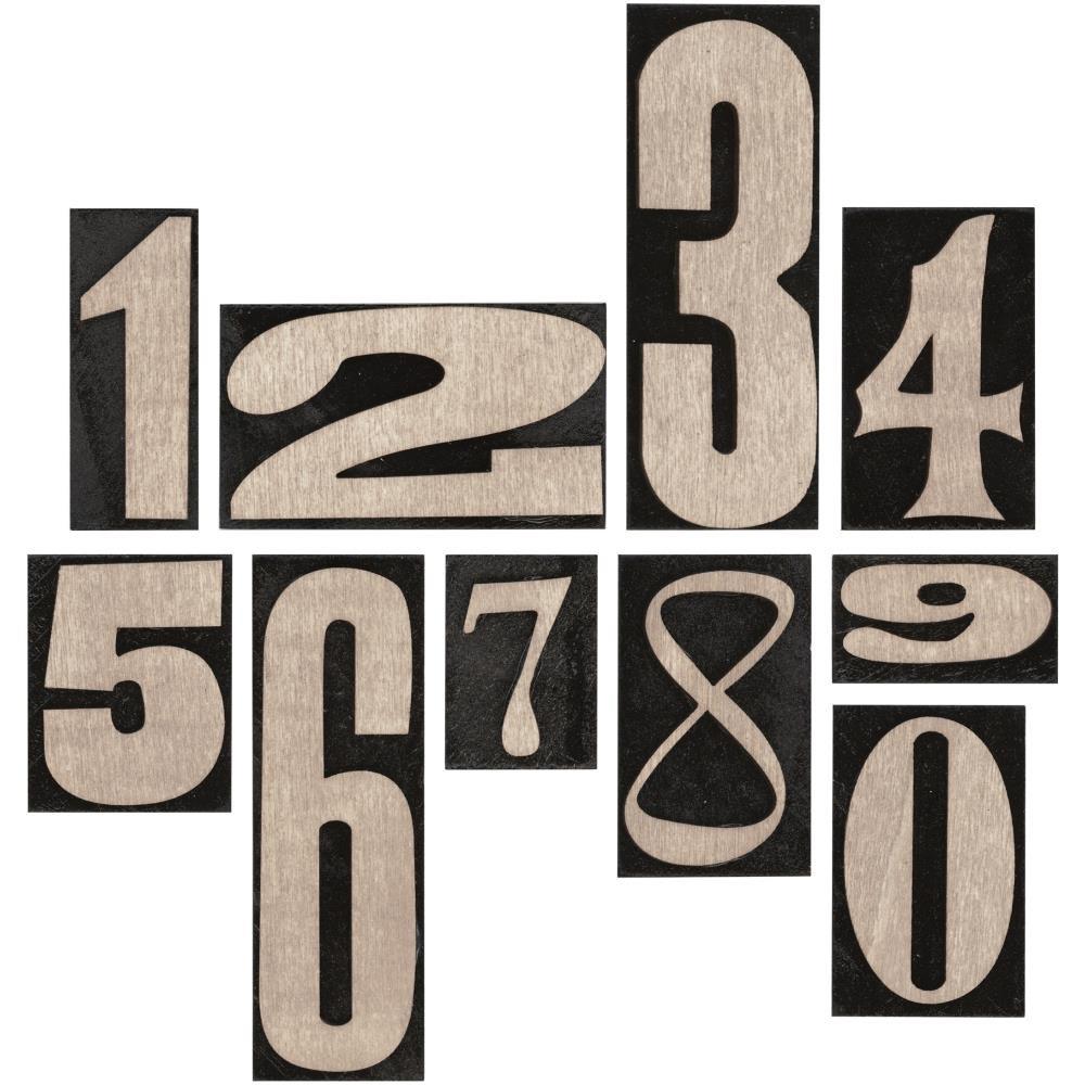 Tim Holtz Idea-Ology: Number Blocks 10/Pkg (TH94037)-Only One Life Creations