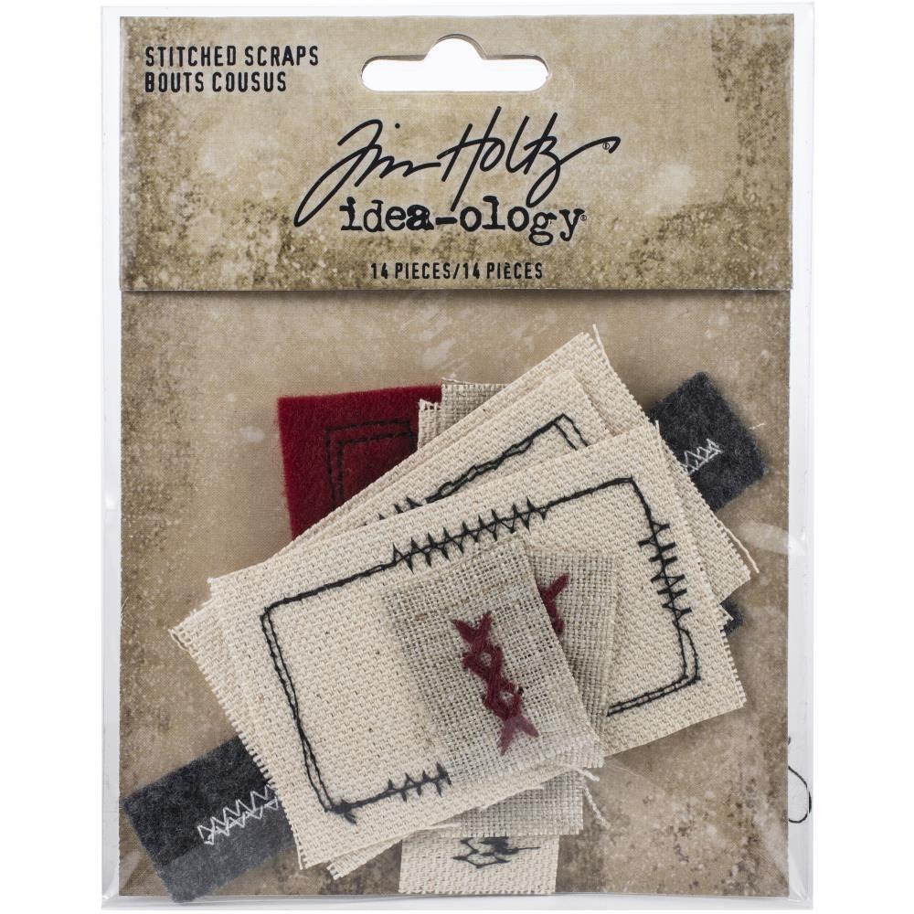 Tim Holtz Idea-Ology: Stitched Scraps 14/Pkg (TH94035)-Only One Life Creations
