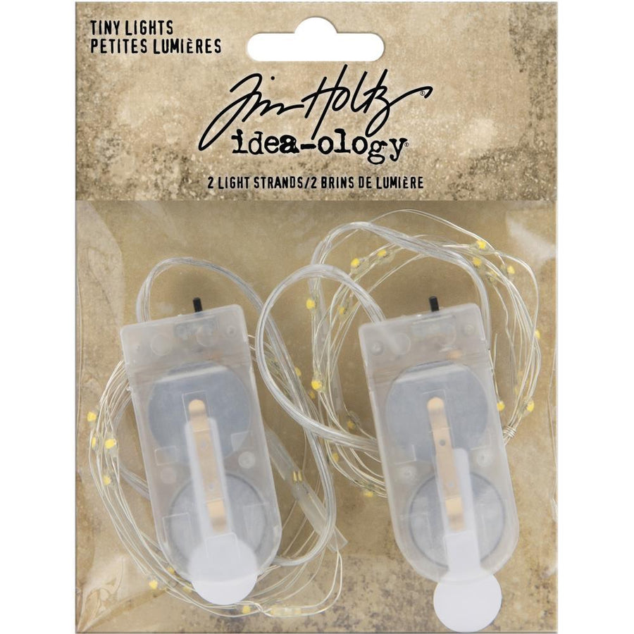 Tim Holtz Idea-ology: Tiny Lights, Battery Operated Wire Light Strands 2/Pkg (TH94019)-Only One Life Creations