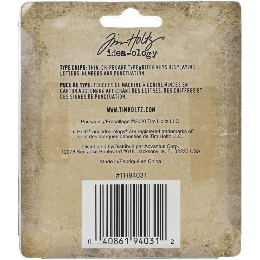 Tim Holtz Idea-ology Type Chips 42/Pkg (TH94031)-Only One Life Creations