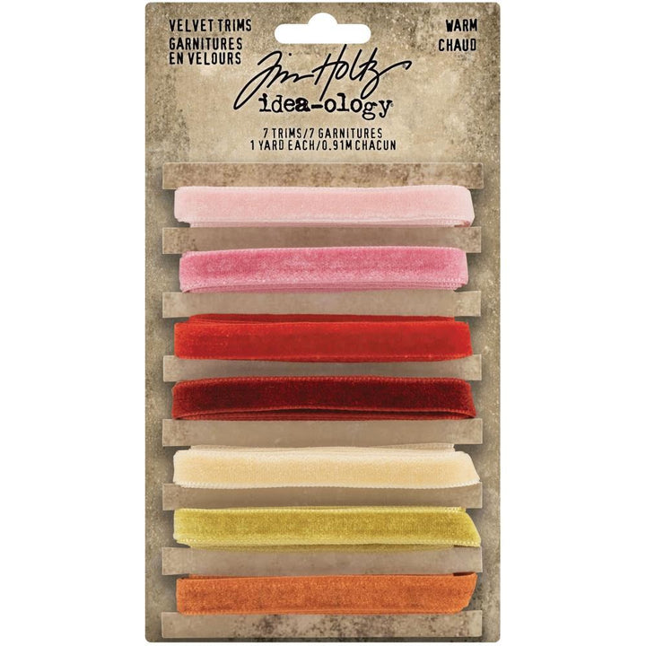 Tim Holtz Idea-Ology Velvet Trims: Warm (TH94115)-Only One Life Creations