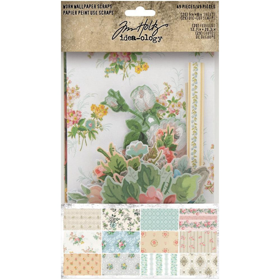 Tim Holtz Idea-Ology Worn Wallpaper Scraps (TH94122)-Only One Life Creations