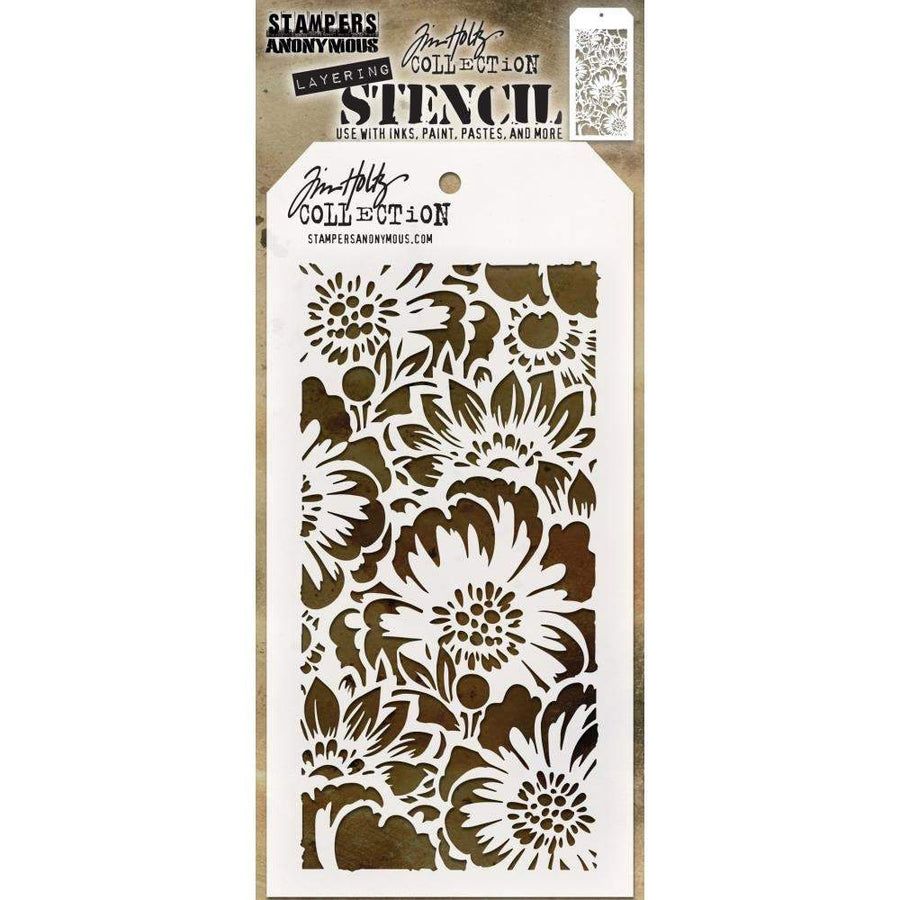 Tim Holtz Layering Stencil 4.125"x8.5": Bouquet (THS143)-Only One Life Creations