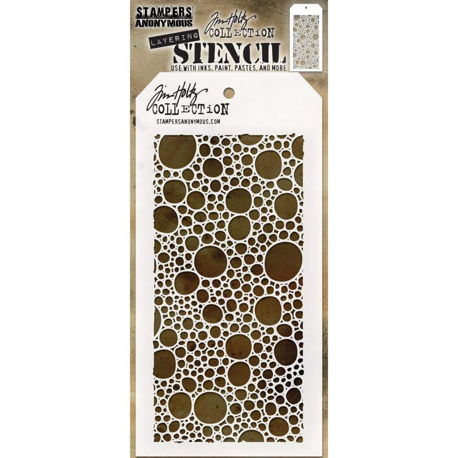 Tim Holtz Layering Stencil 4.125"X8.5": Bubbles (THS138)-Only One Life Creations