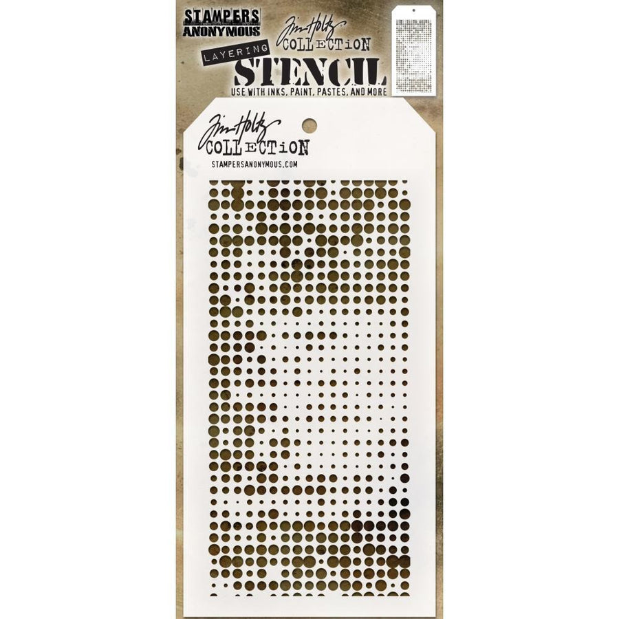 Tim Holtz Layering Stencil 4.125"x8.5": Halftone (THS144)-Only One Life Creations