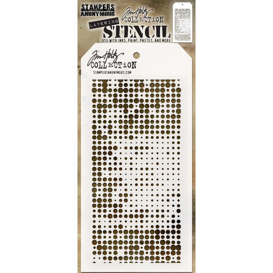 Tim Holtz Layering Stencil 4.125"x8.5": Halftone (THS144)-Only One Life Creations