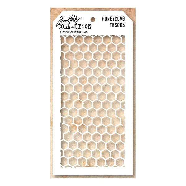 Tim Holtz Layering Stencil: Honeycomb, by Stampers Anonymous (THS005)-Only One Life Creations