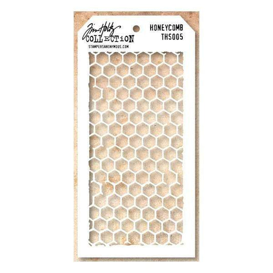 Tim Holtz Layering Stencil: Honeycomb, by Stampers Anonymous (THS005)-Only One Life Creations