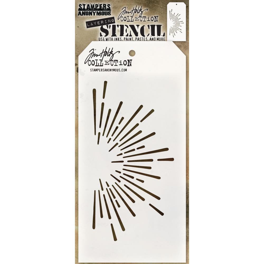 Tim Holtz Stencil: Burst, by Stampers Anonymous (THS116)-Only One Life Creations
