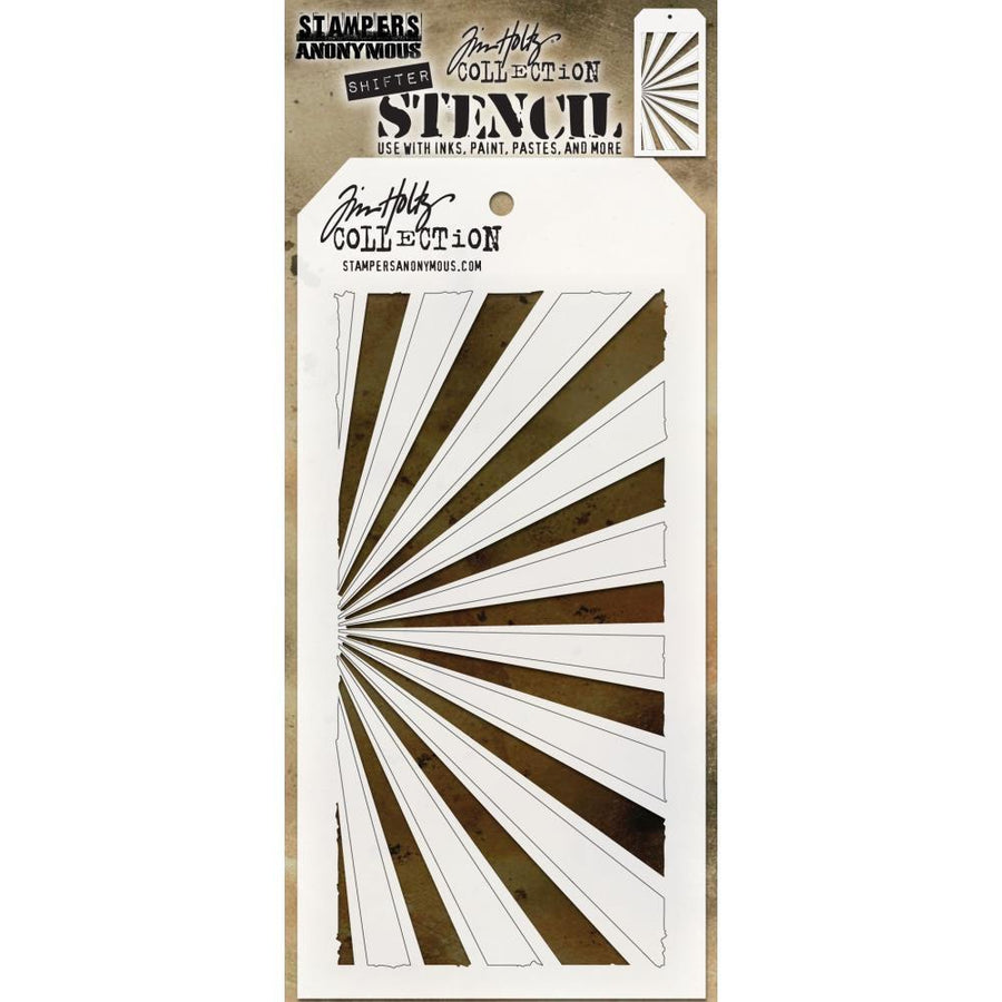 Tim Holtz Stencil: Shifter Rays, by Stampers Anonymous (THS126)-Only One Life Creations