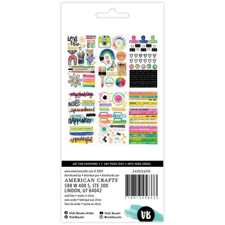 Vicki Boutin Color Study Collection Sticker Book: Gold Foil Accents 171/Pkg 
(VB005690)-Only One Life Creations